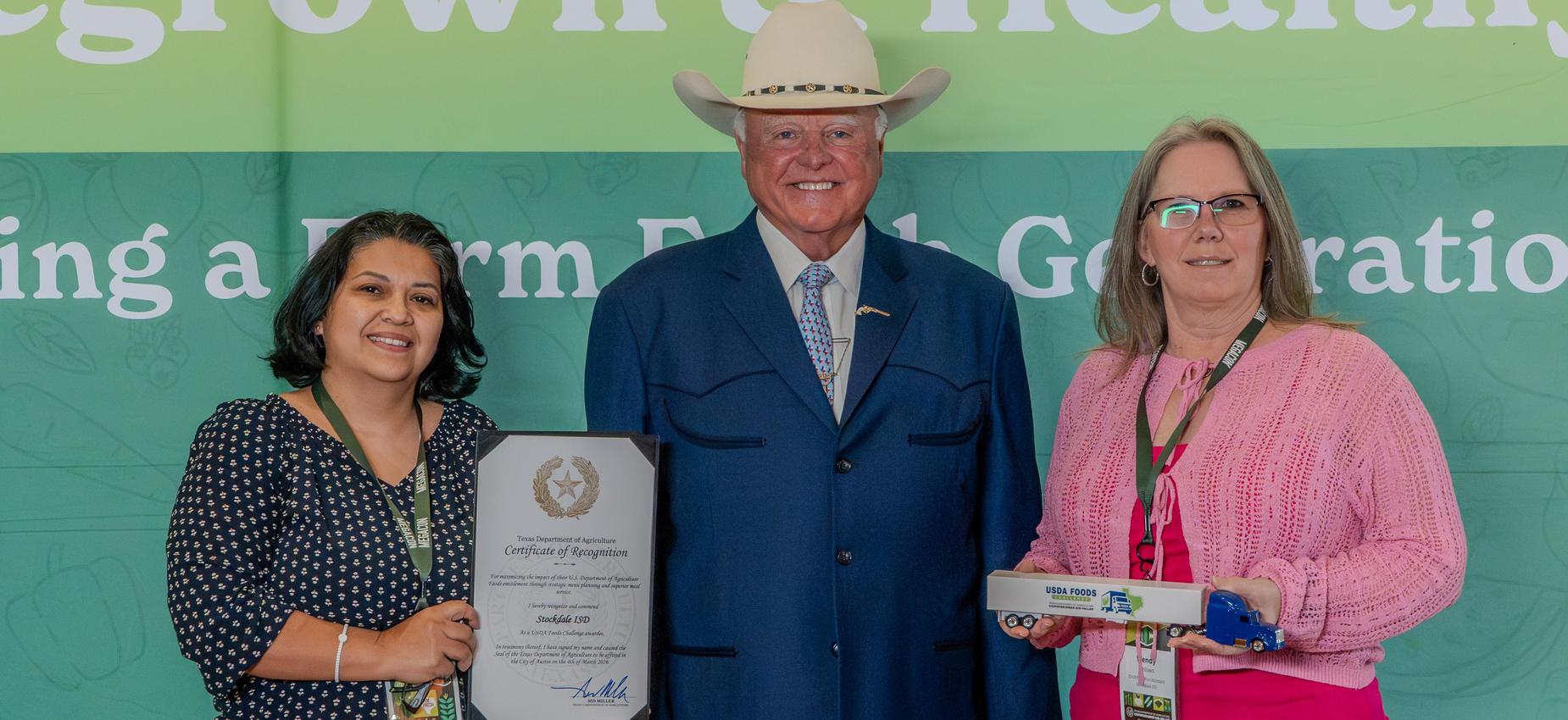 Monica Chew and Wendy Bellows were awarded the USDA Food Challenge Award which recognizes school nutrition teams for maximizing their USDA Foods entitlement.