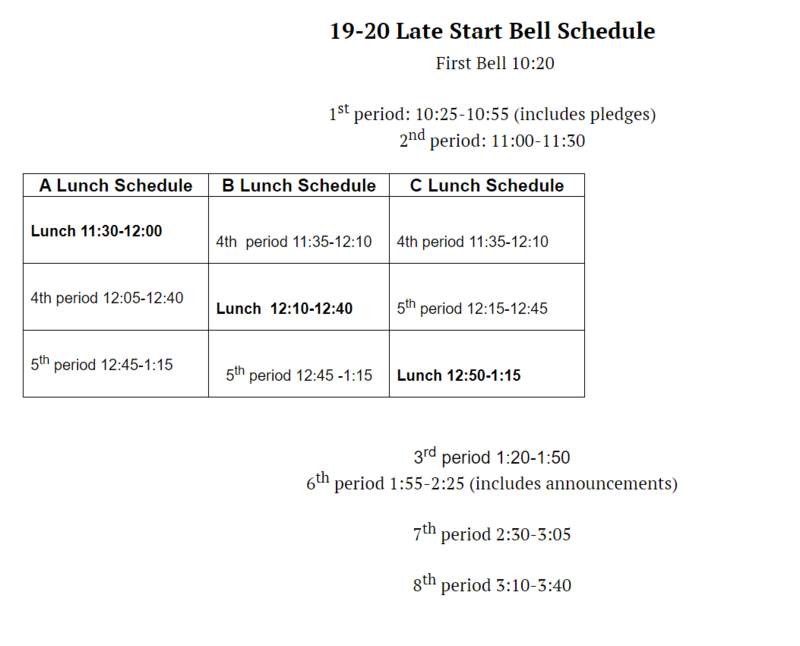 GMS Late Start Schedule Featured Photo