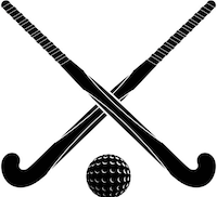 illustration of hockey sticks