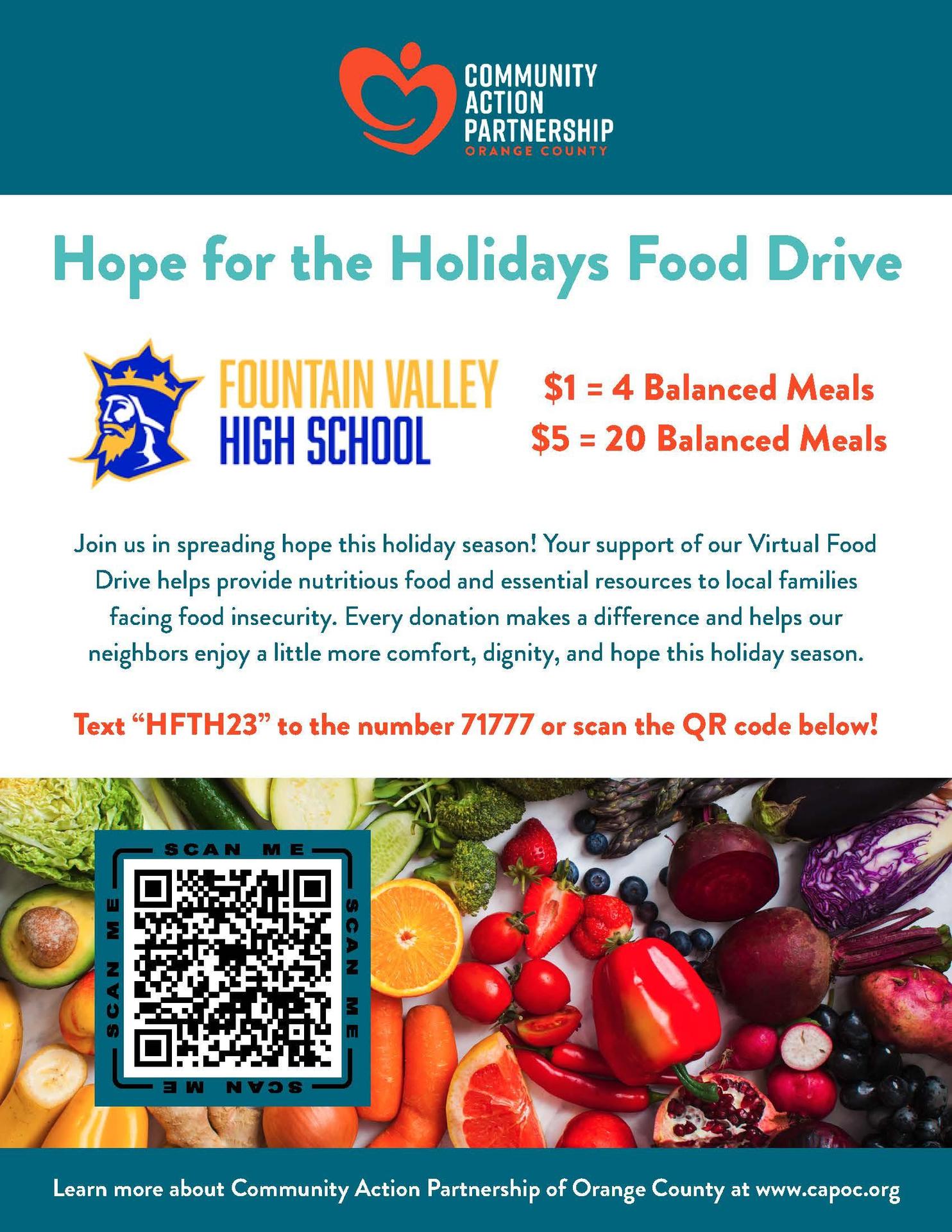 Food Drive Money Donation