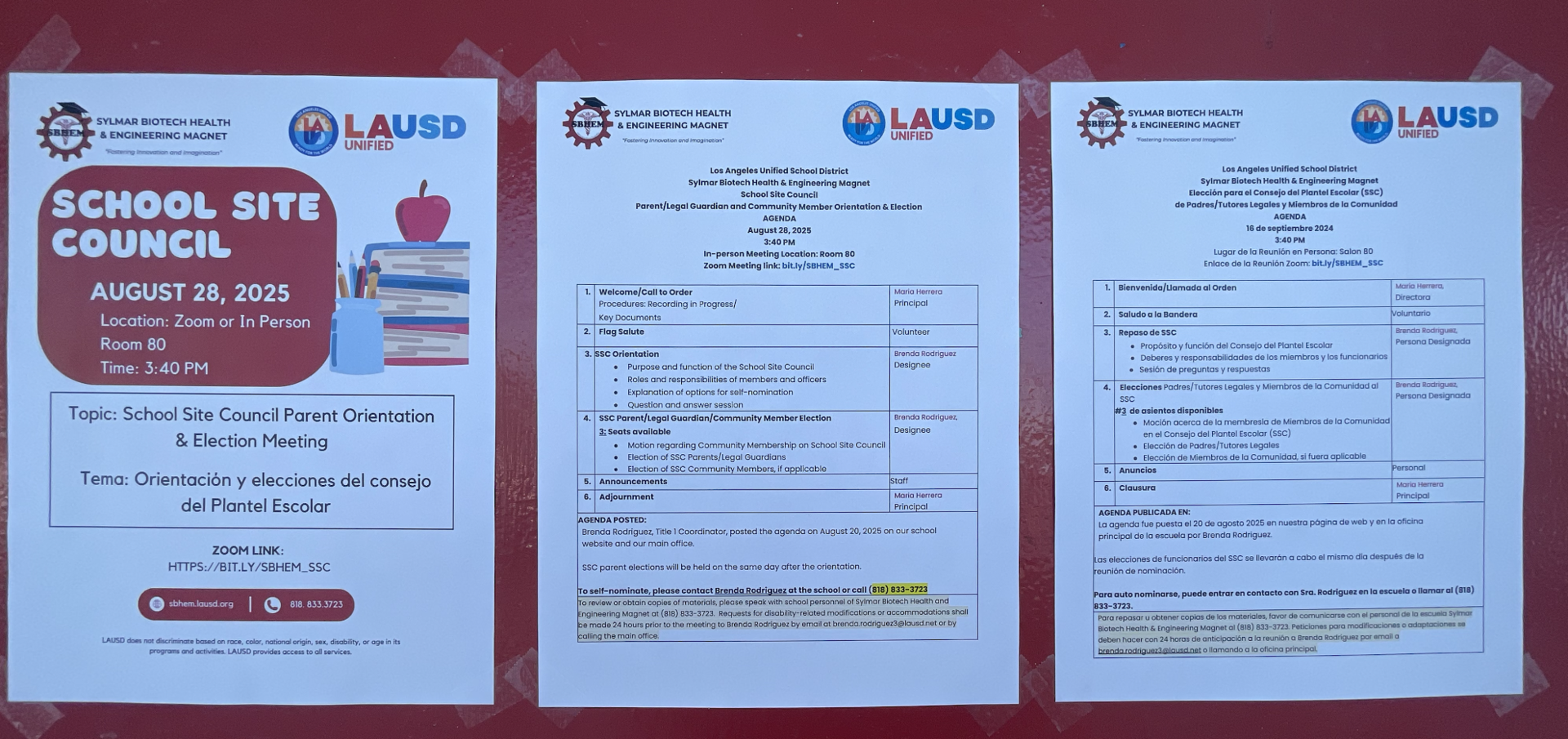 SSC Parent Orientation & Election Information