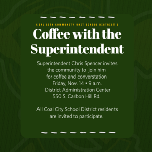 Coffee with the Superintendent set for Nov. 14