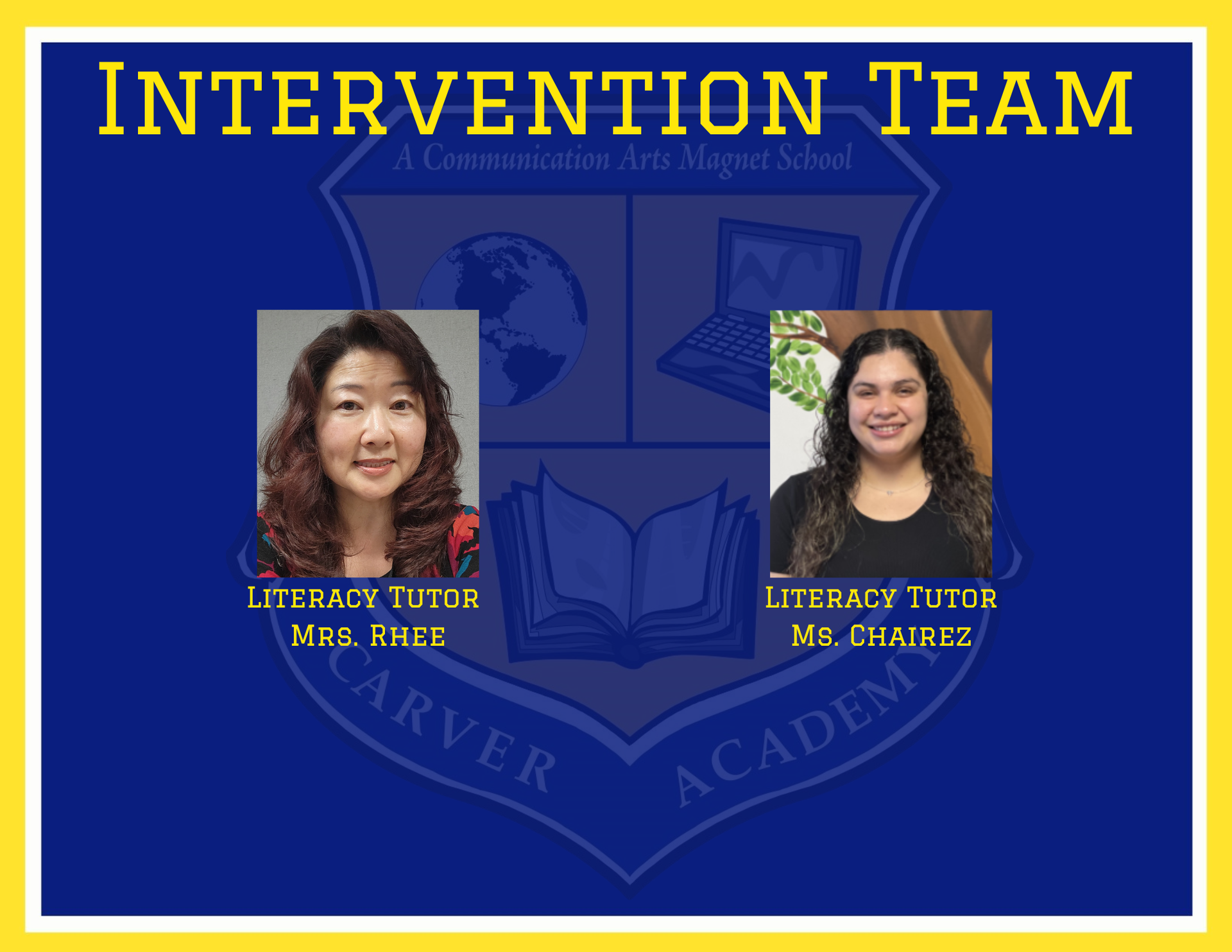 Literacy Tutors Mrs. Rhee and Ms. Chairez