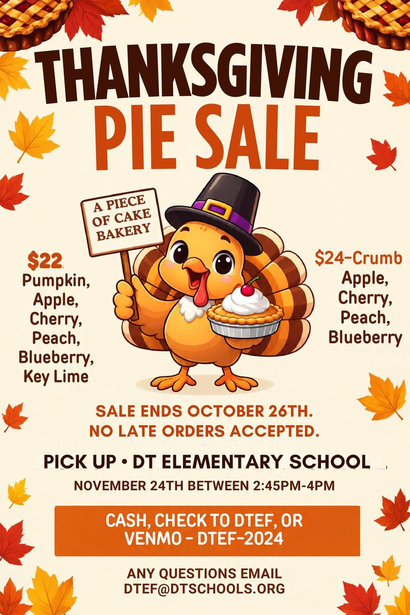 Thanksgiving Pie Sale