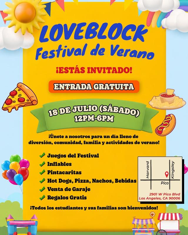 Summer festival flyer spanish