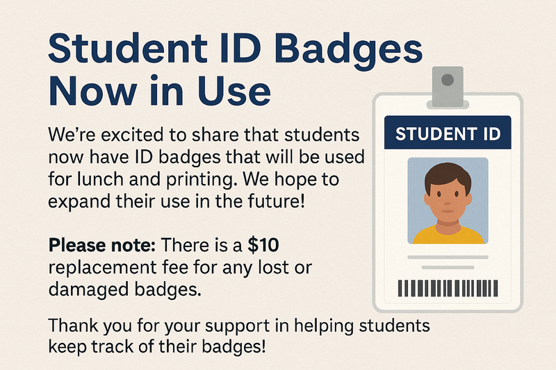 Student Id image and same message in text