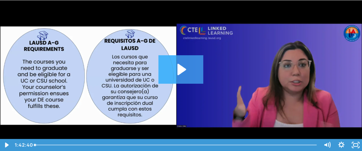 Video Screen grab for spanish language video