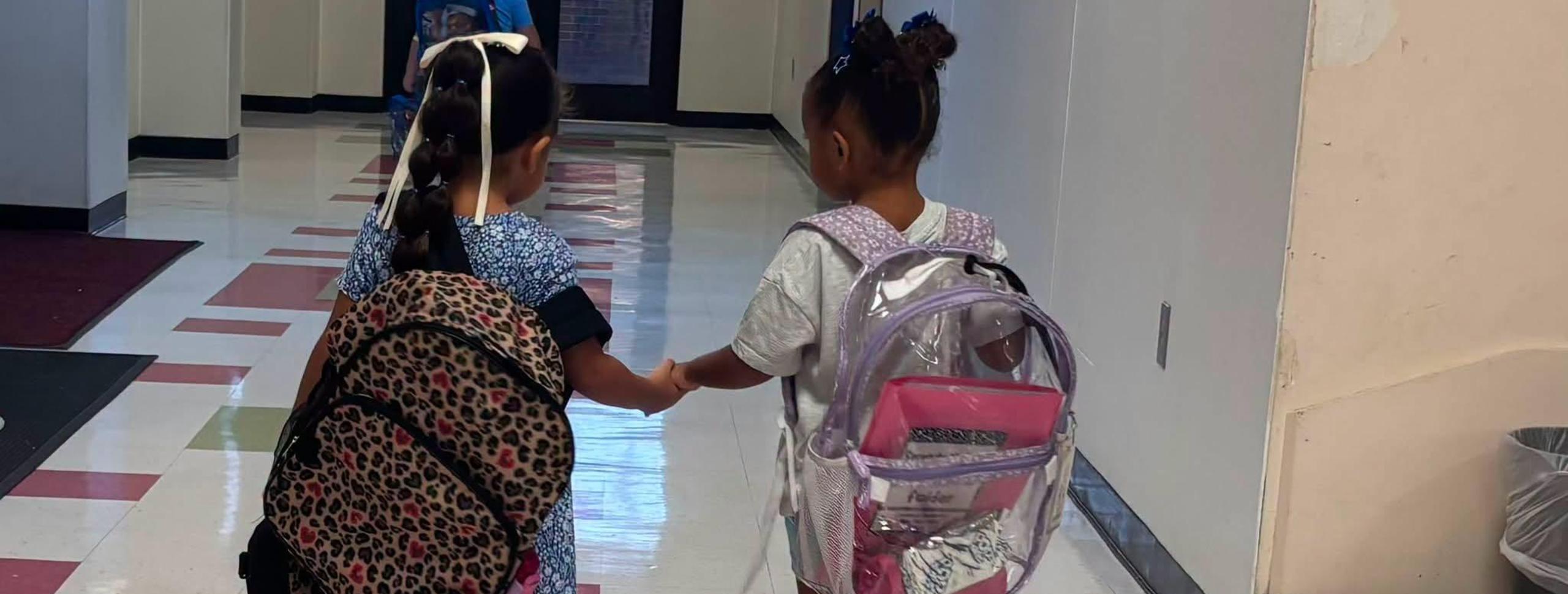 kids holding hands
