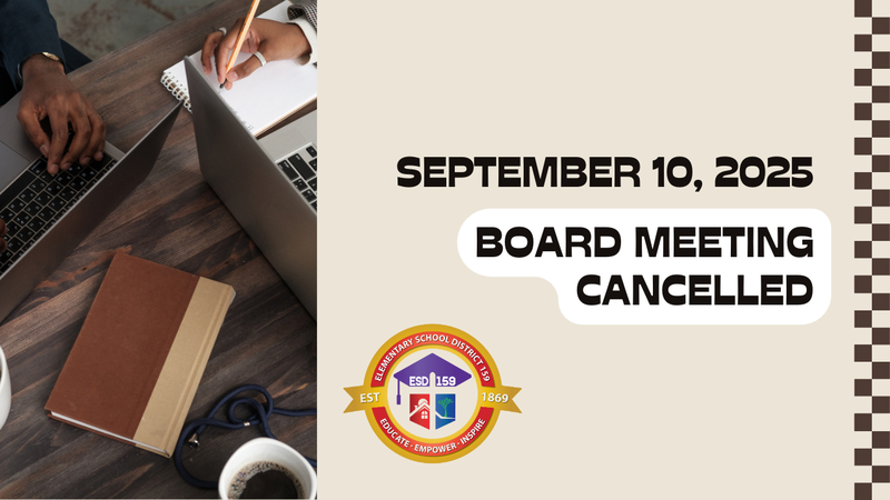 September 10th BOE Meeting Cancelled