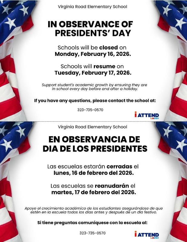 Presidents' Day (ENGL/ SPAN)