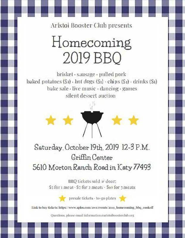 Your Invitation to Aristoi's Homecoming Football and BBQ!