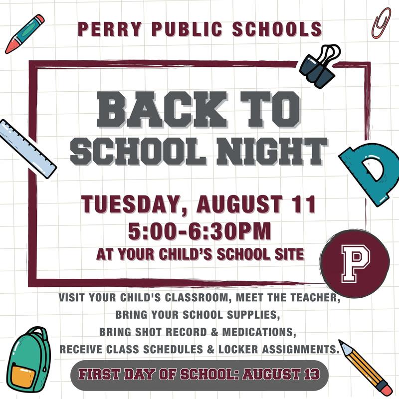Perry Public Schools Back to School Night