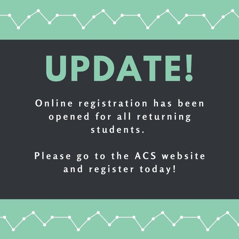 UPDATE: Registration is OPEN for Returning ACS Students Thumbnail Image
