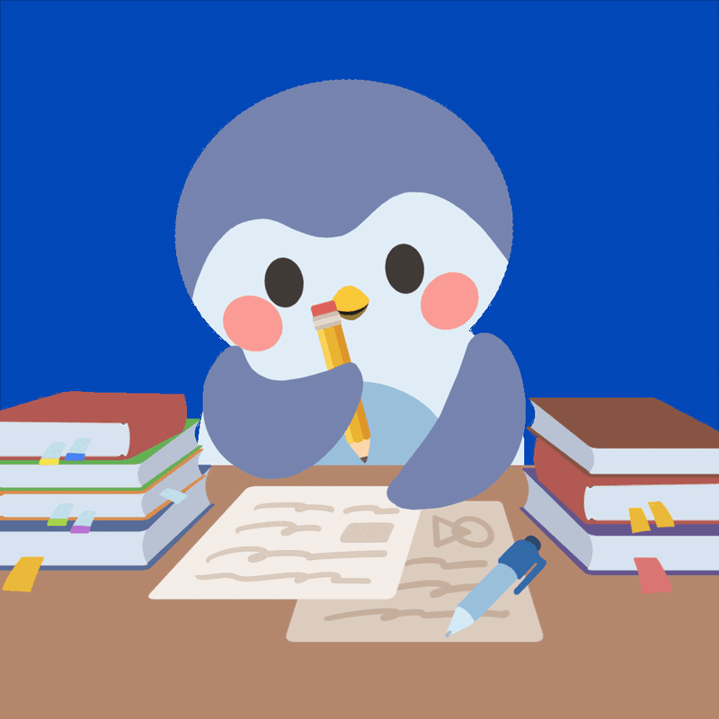 Penguin writing