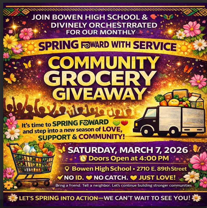 Bowen High School & Divinely Orchestrrated Grocery Giveaway