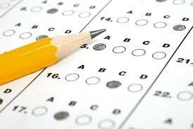 test with bubbles filled in with pencil