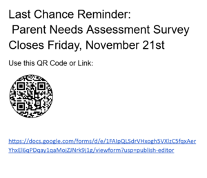 Needs asssessment for parents