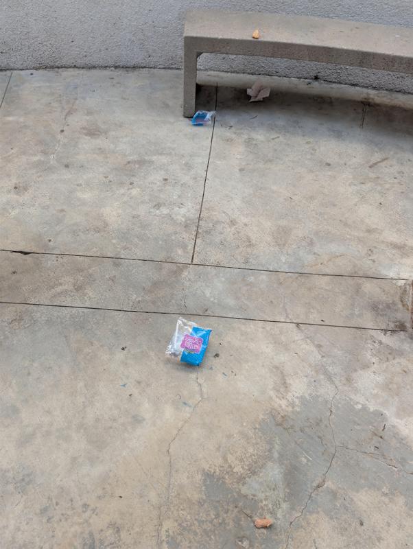 Trash left on floor