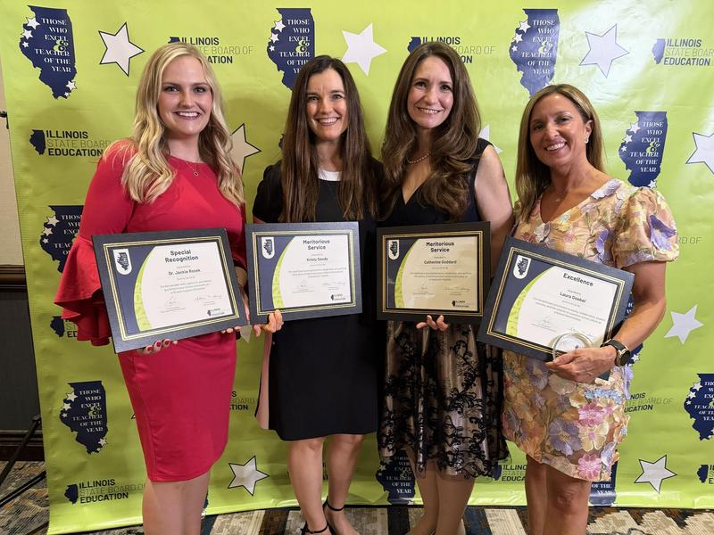 Four SHSD161 staff members were honored during the Illinois State Board of Education (ISBE) 2026 Those Who Excel & Teacher of the Year Awards Banquet in Bloomington-Normal this weekend.