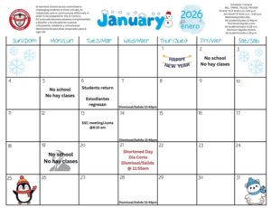 January Calendar