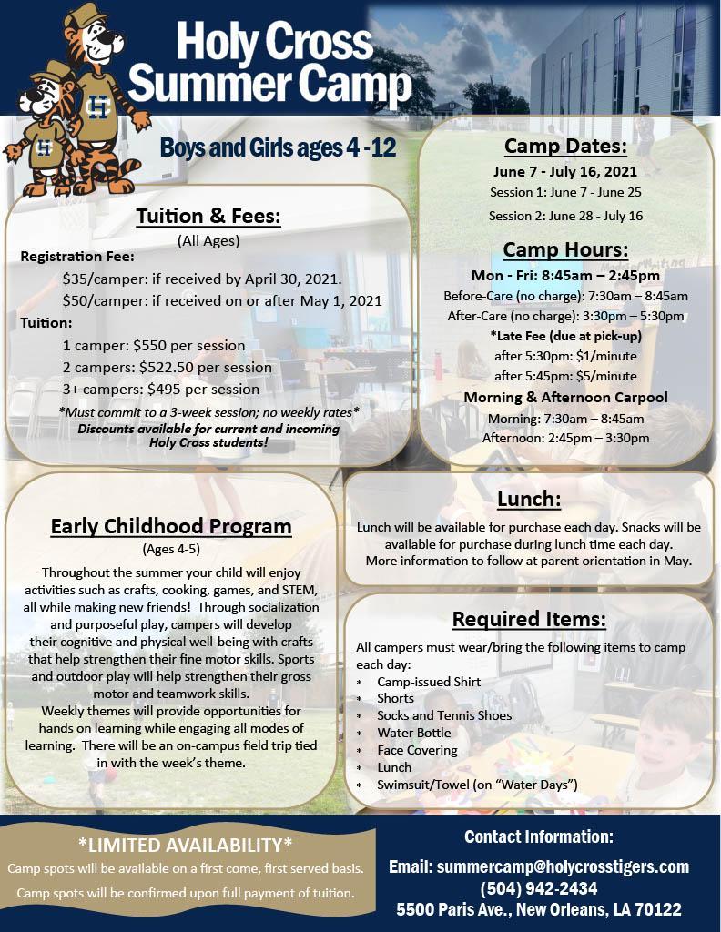 Holy Cross Summer Camp 2021