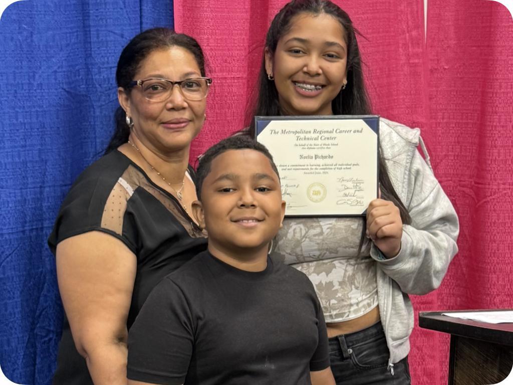 Family at Val Speech
