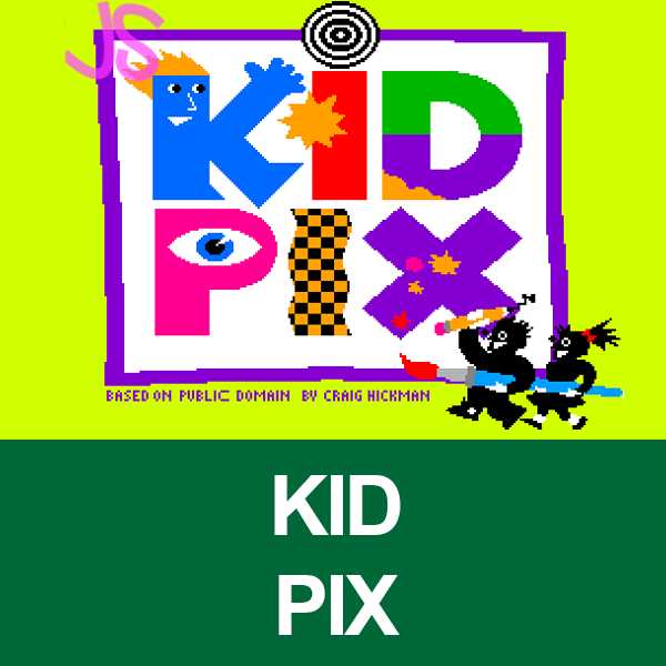 Multcolored logo for Kid Pix