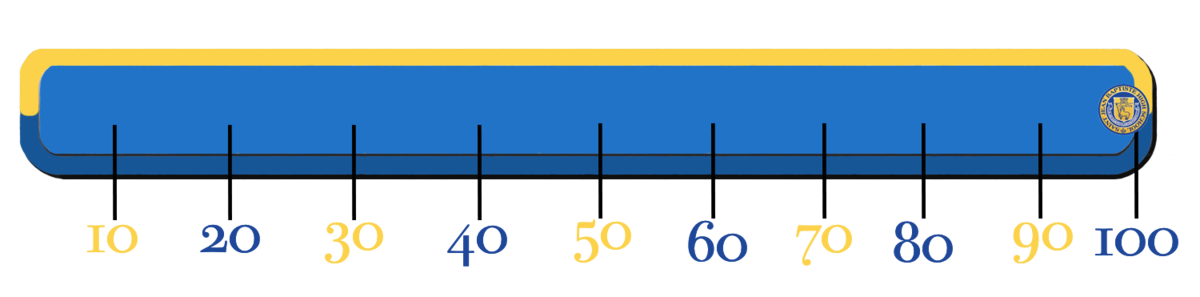 Progress bar showing 100%
