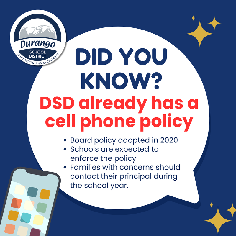 Graphic about cell phone policy