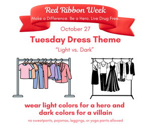 Red Ribbon Week - Tuesday Dress Theme - 10-27-26