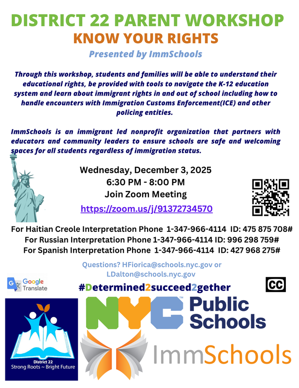 District 22 Parent Workshop