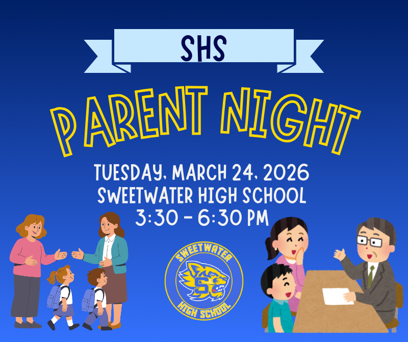 Flyer for Spring Parent Night at SHS on Tuesday, March 24th, 2026 from 3:30 to 6:30 pm