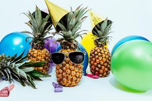 Pineapples celebrating