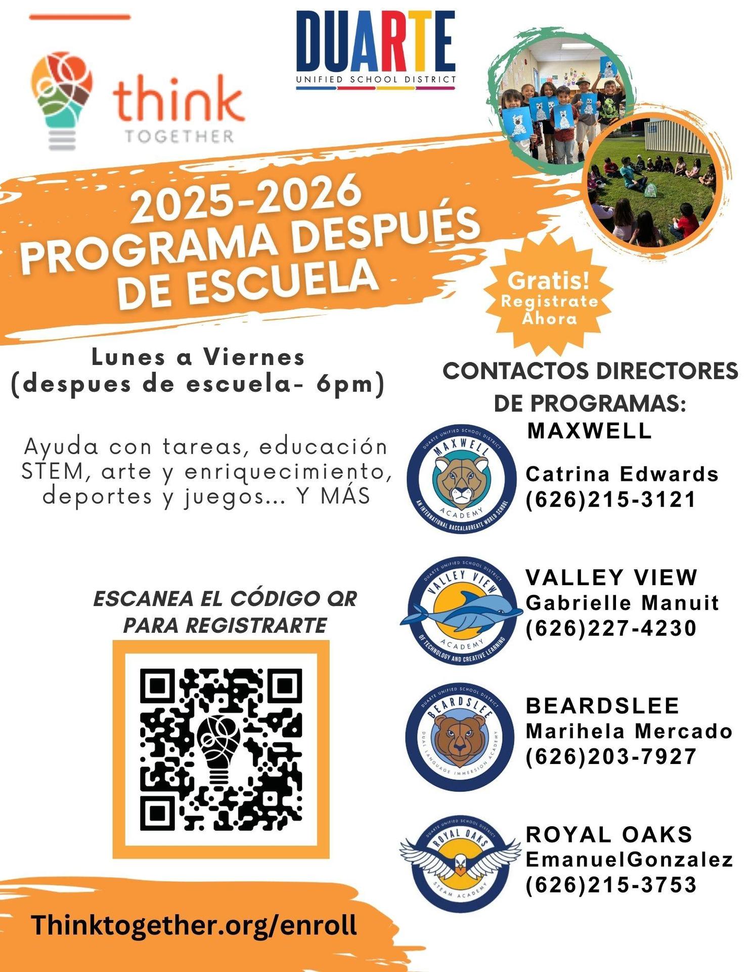 Think Together Flyer Spanish