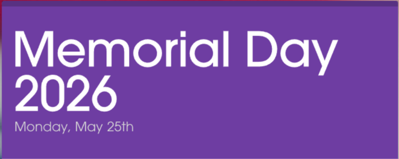 Memorial Day 2026 Banner