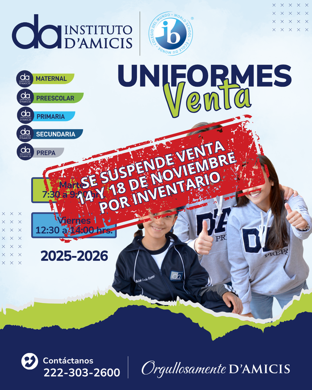 Se suspende venta de uniformes
