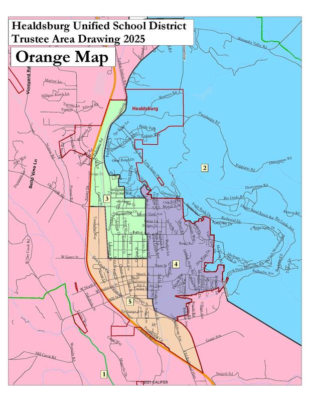 Close-up image of the Trustee Area maps, specifically showing a zoomed in portion where all the Trustee areas intersect