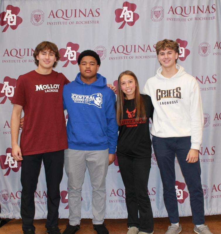 Aquinas Celebrates Four Student-Athletes on National Signing Day