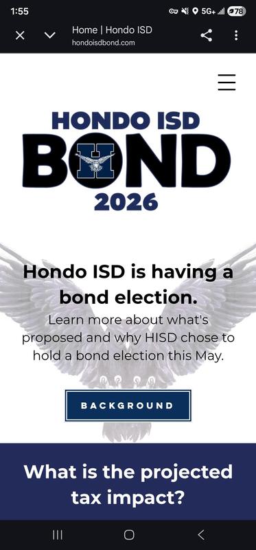Hondo ISD Bond 2016 Website