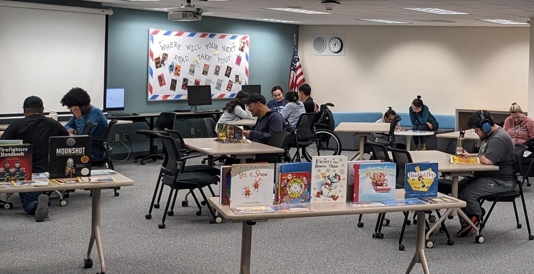 Adult Transition classes visiting the library