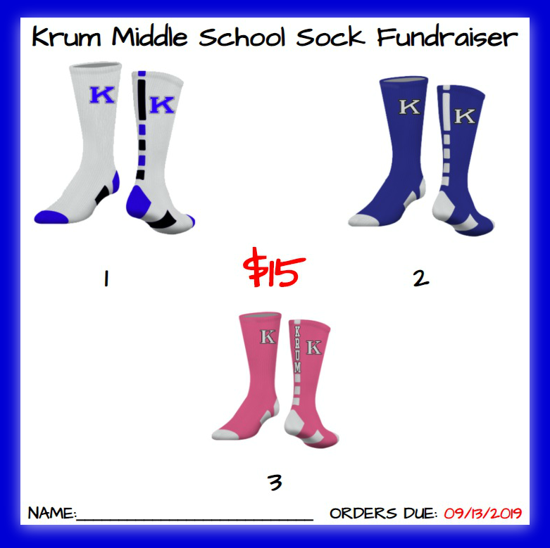 KMS will be selling Krum Spirit Socks from now until September 13th. Featured Photo