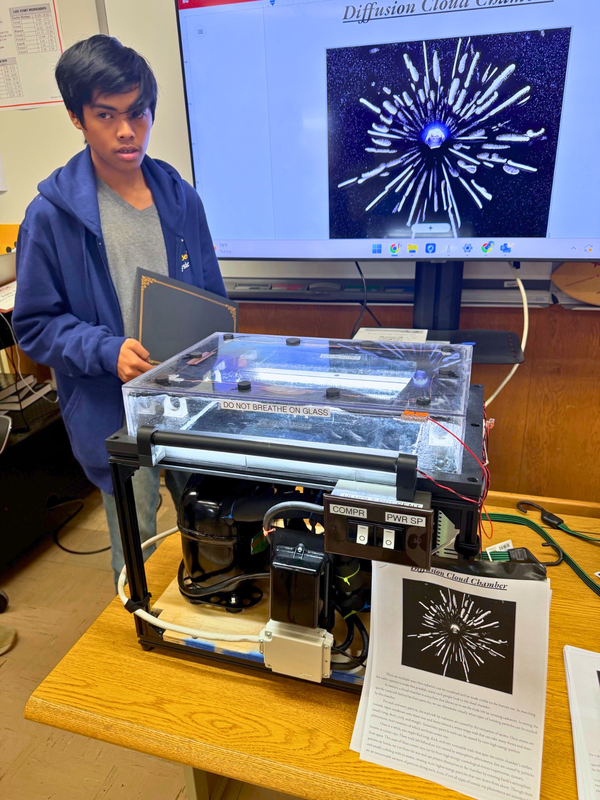 Cabrito's radioactive particle chamber project