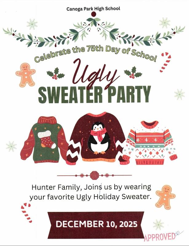 75th day of school,  ugly sweater day