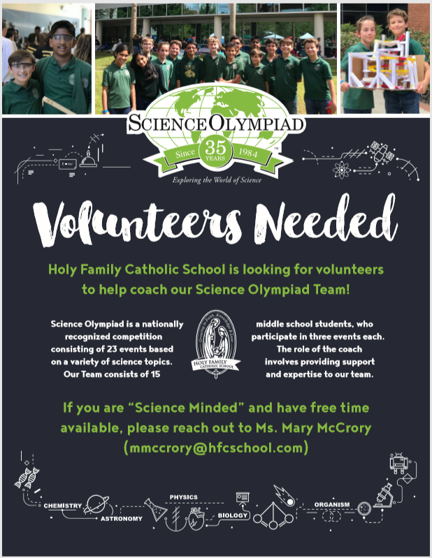Science Olympiad Volunteers Needed Featured Photo