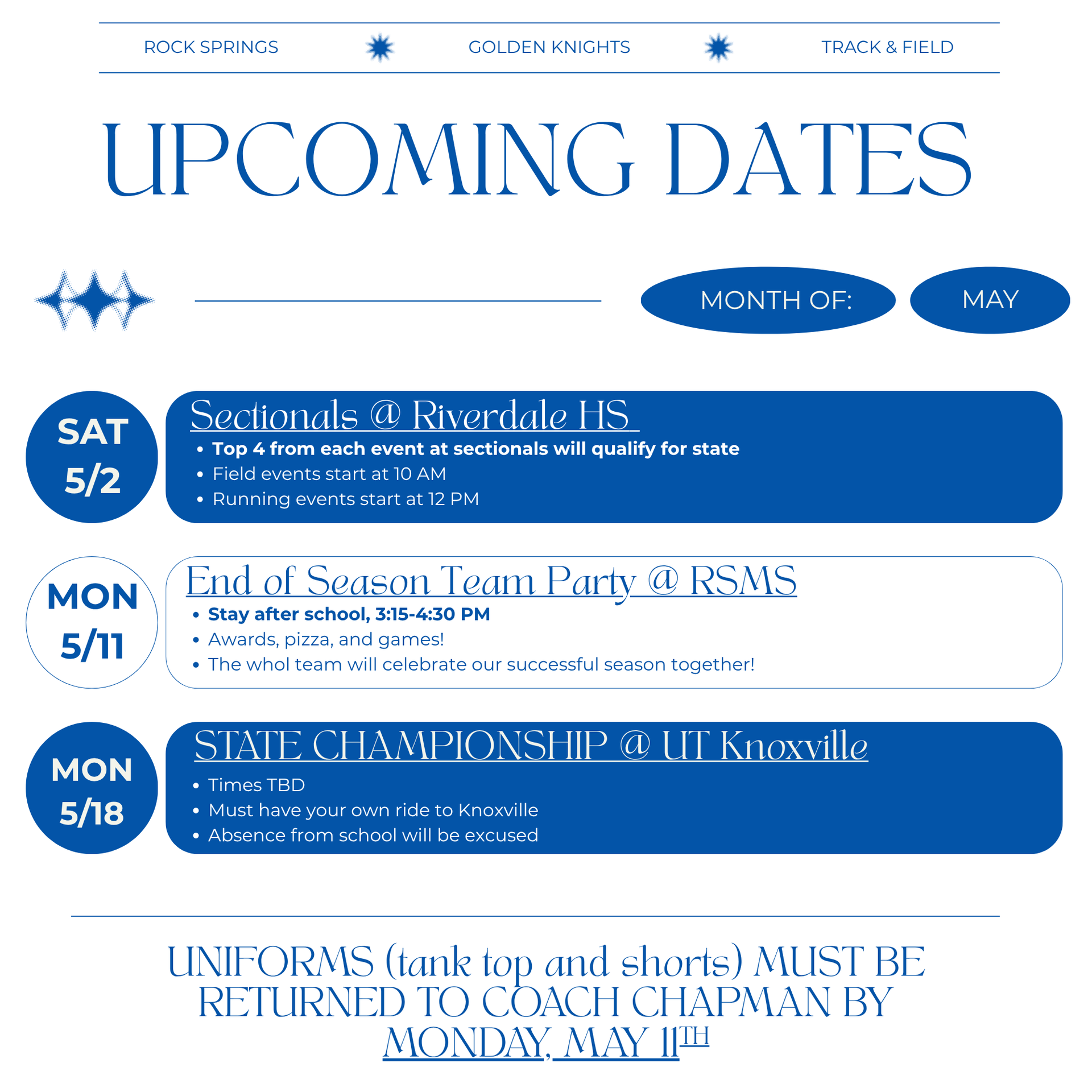 Important Dates
