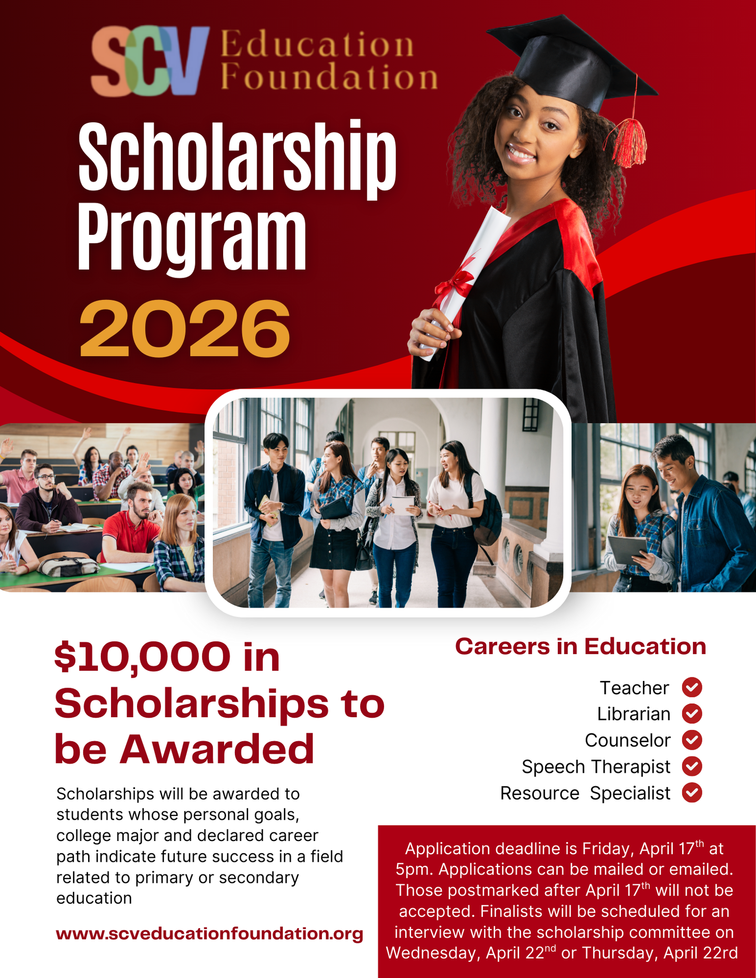 Scholarship Program 2026 Flyer