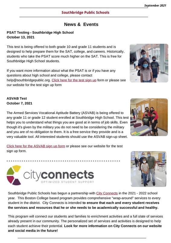 September 2021 Newsletter West Street School