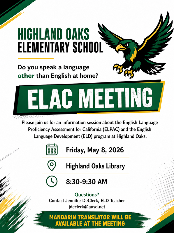 ELAC Meeting with hawk flying
