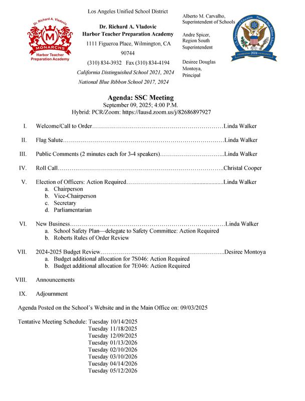 agenda