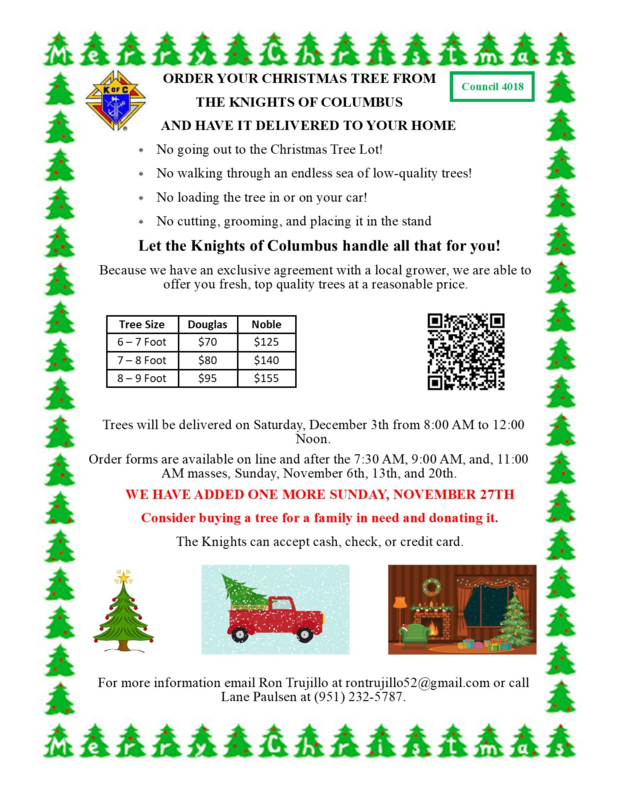 Extended! Order your Christmas Tree from the Knights of Columbus Featured Photo